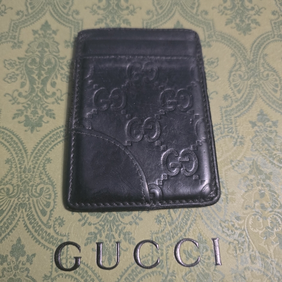 Gucci Black Leather Card Holder - Picture 1 of 9